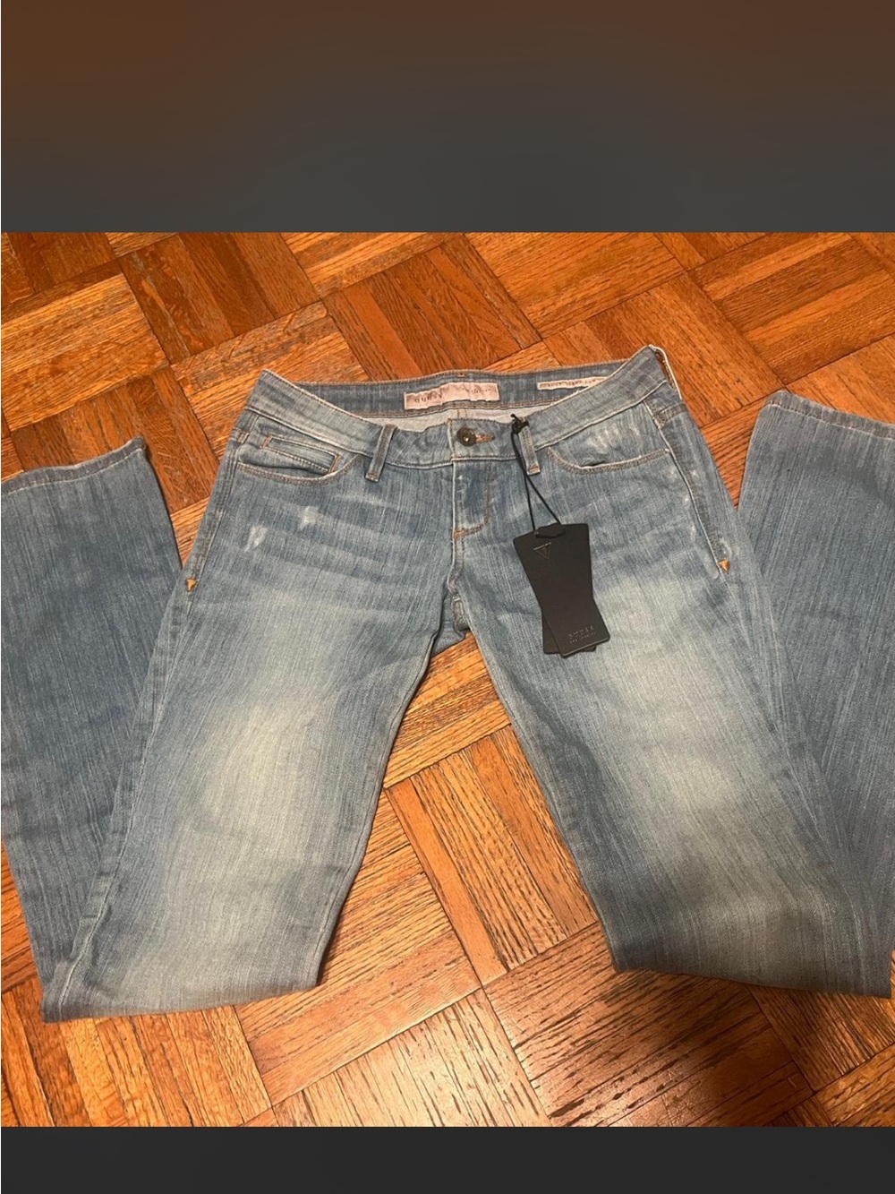 Light Guess wash low rise flare jeans #y2kstyle